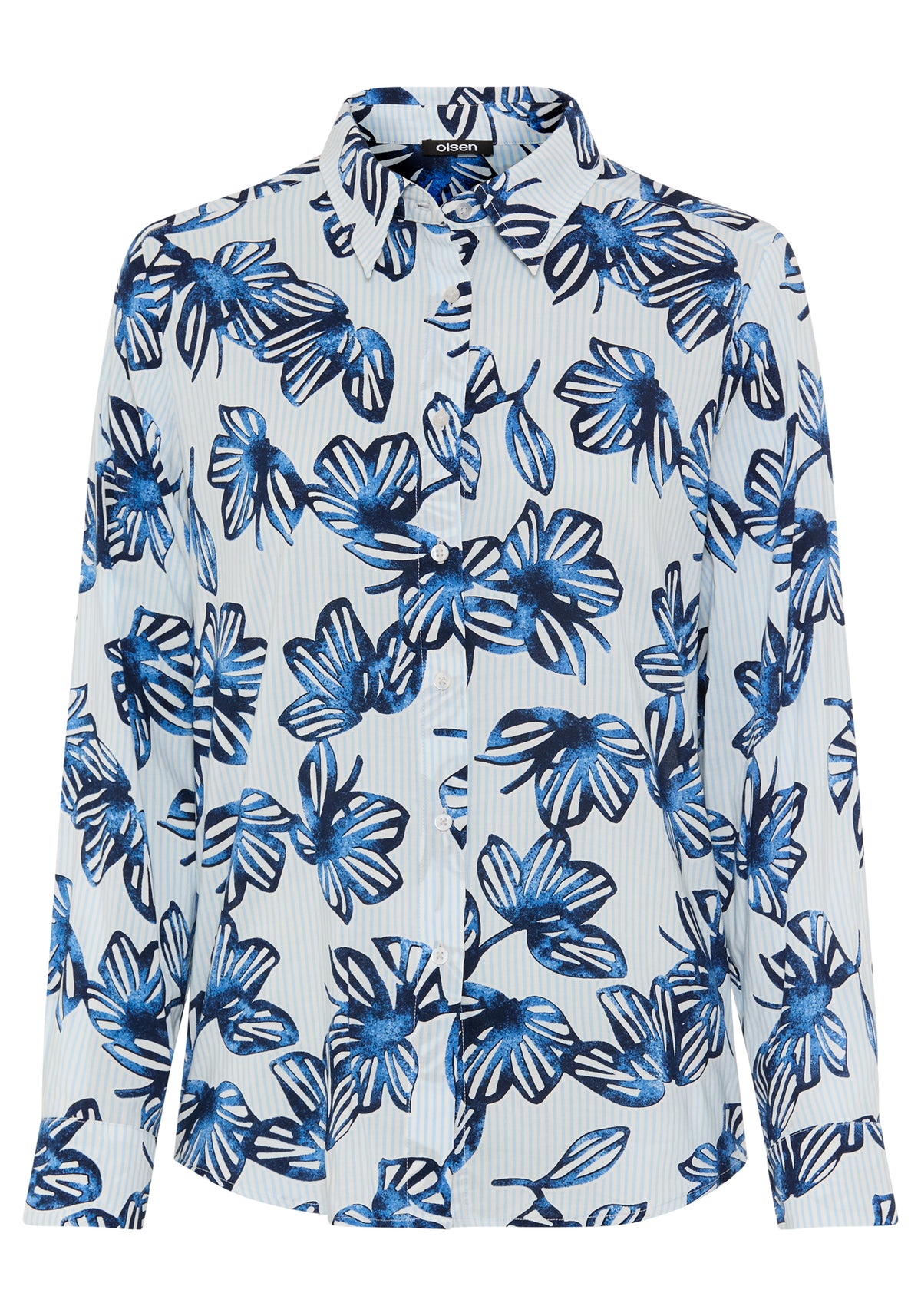 Chemise à rayures florales