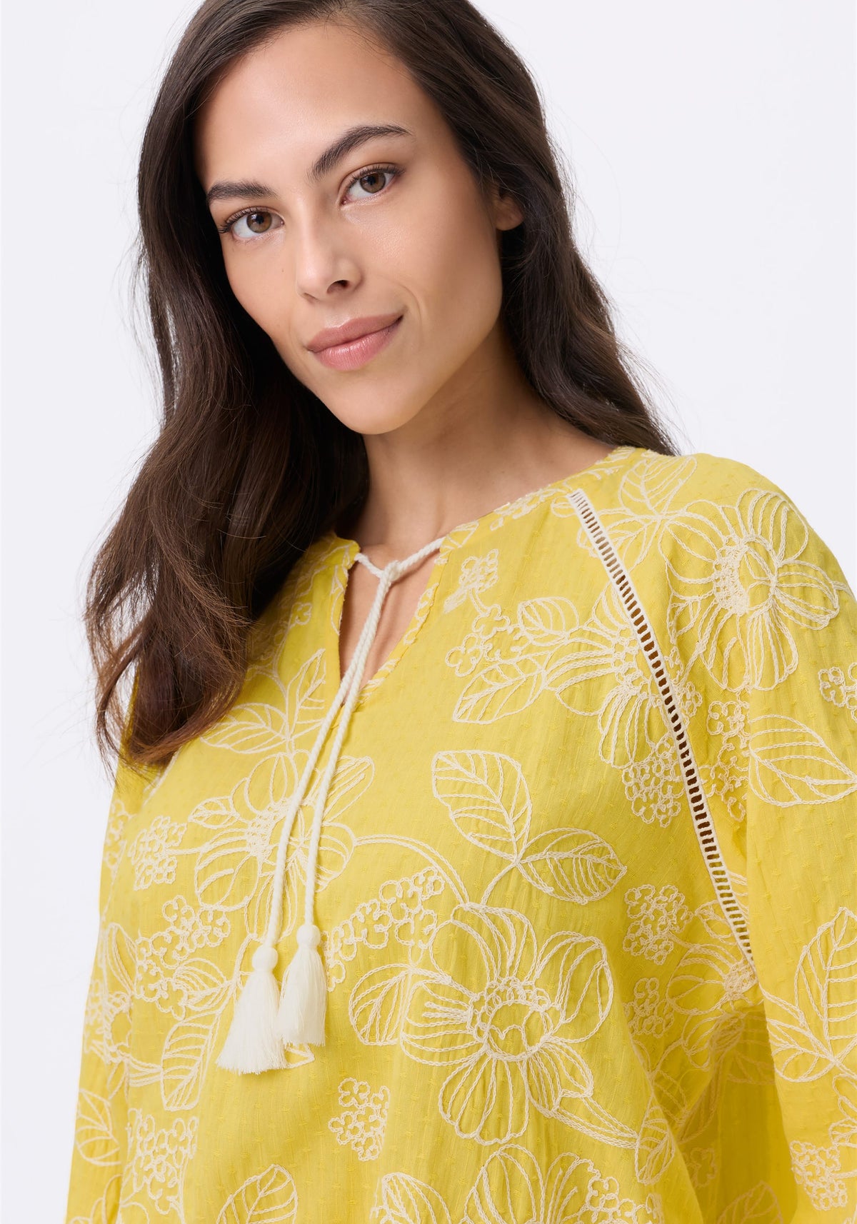Blouse tunique brodée