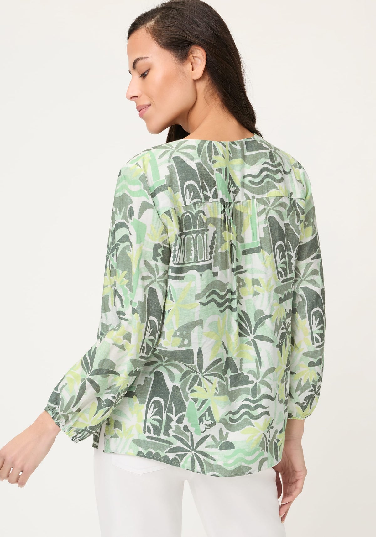 Safari Print Tunic Blouse