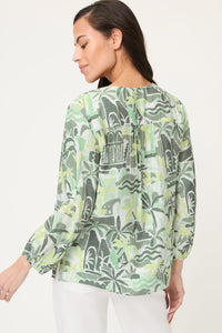 Safari Print Tunic Blouse