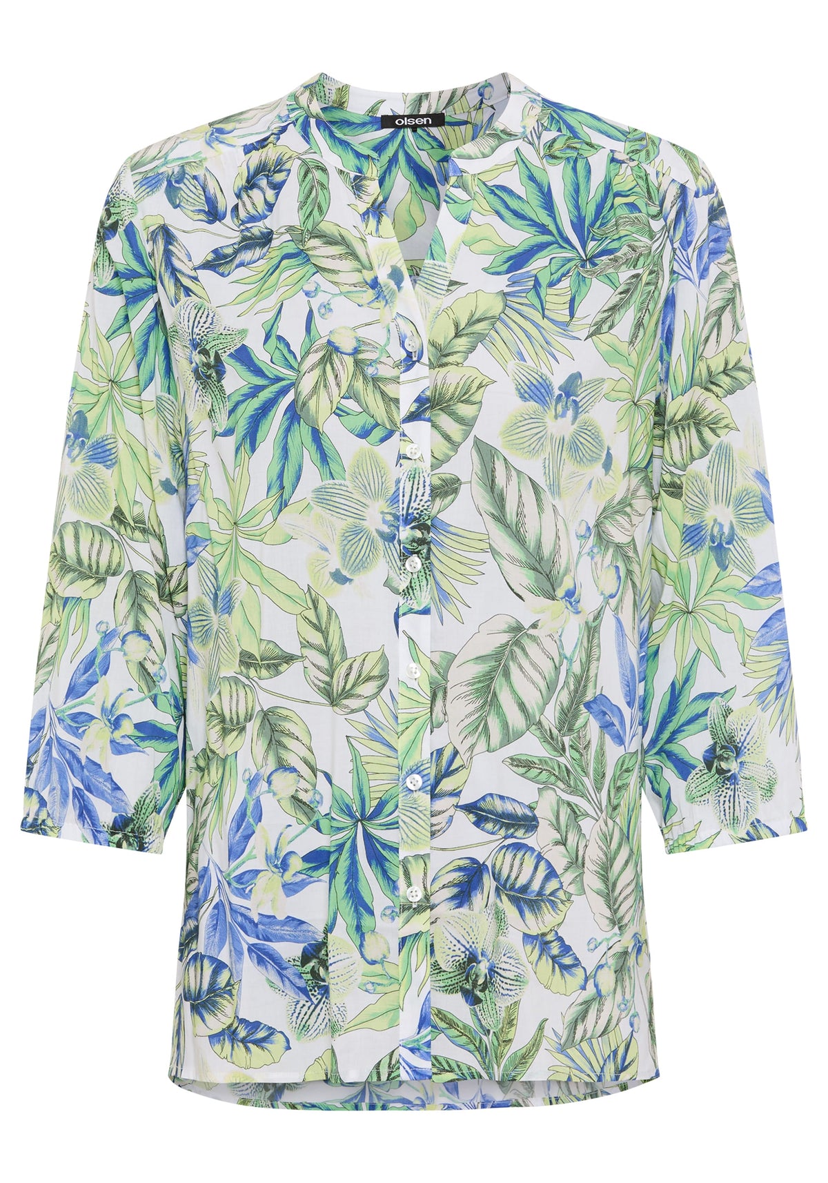 Chemise tunique à imprimé botanique