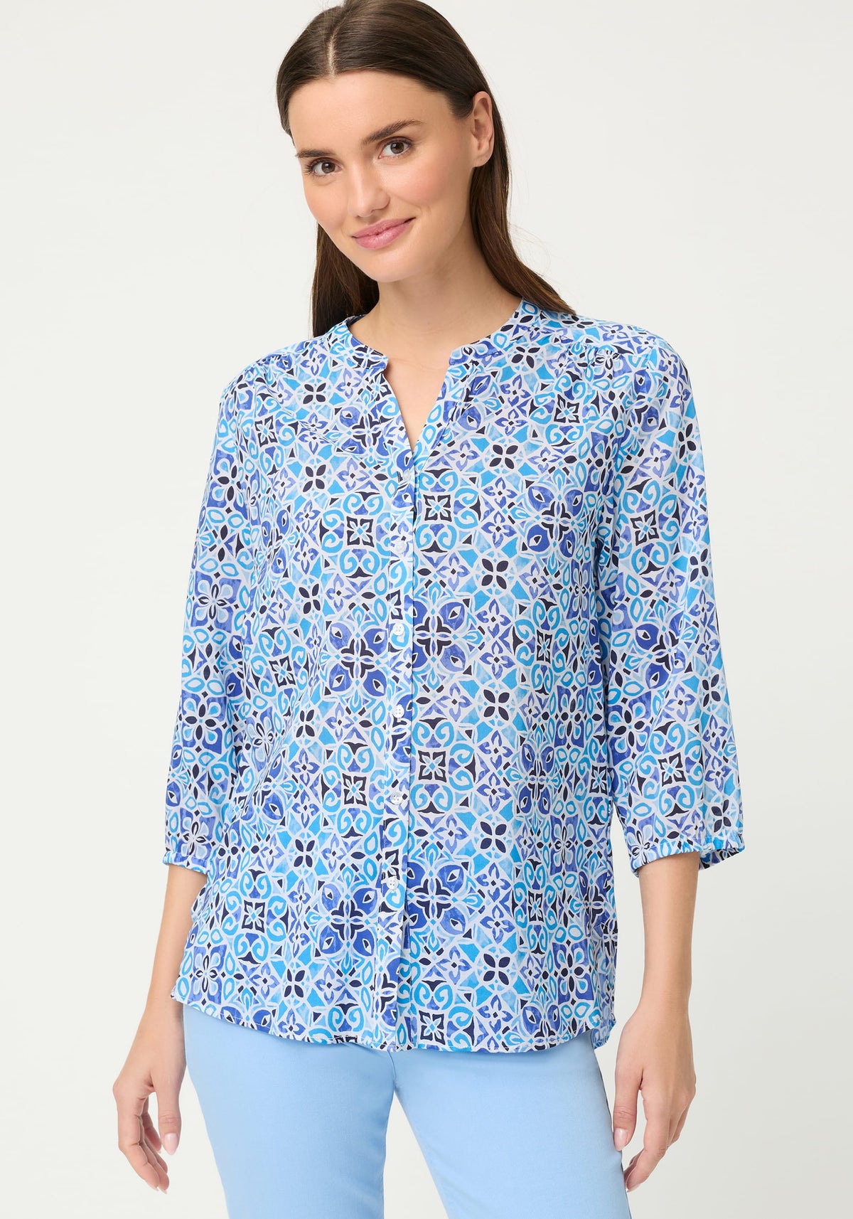 Chemise tunique à imprimé carreaux