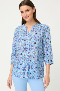 Chemise tunique à imprimé carreaux