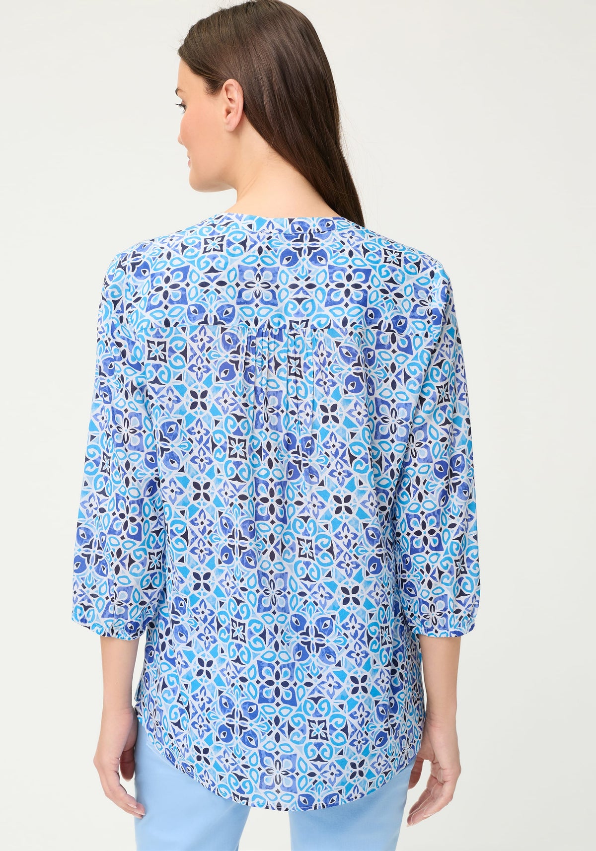 Chemise tunique à imprimé carreaux