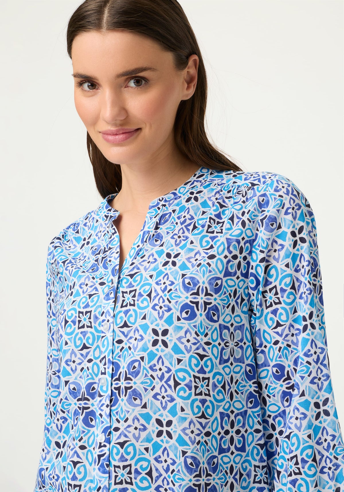 Chemise tunique à imprimé carreaux