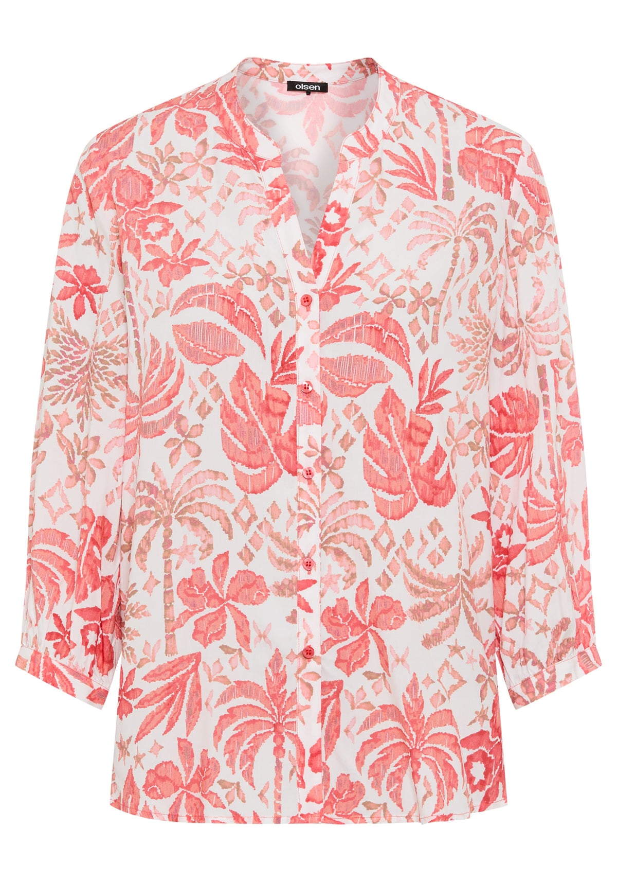 Ornamental Botanic Print Tunic Shirt