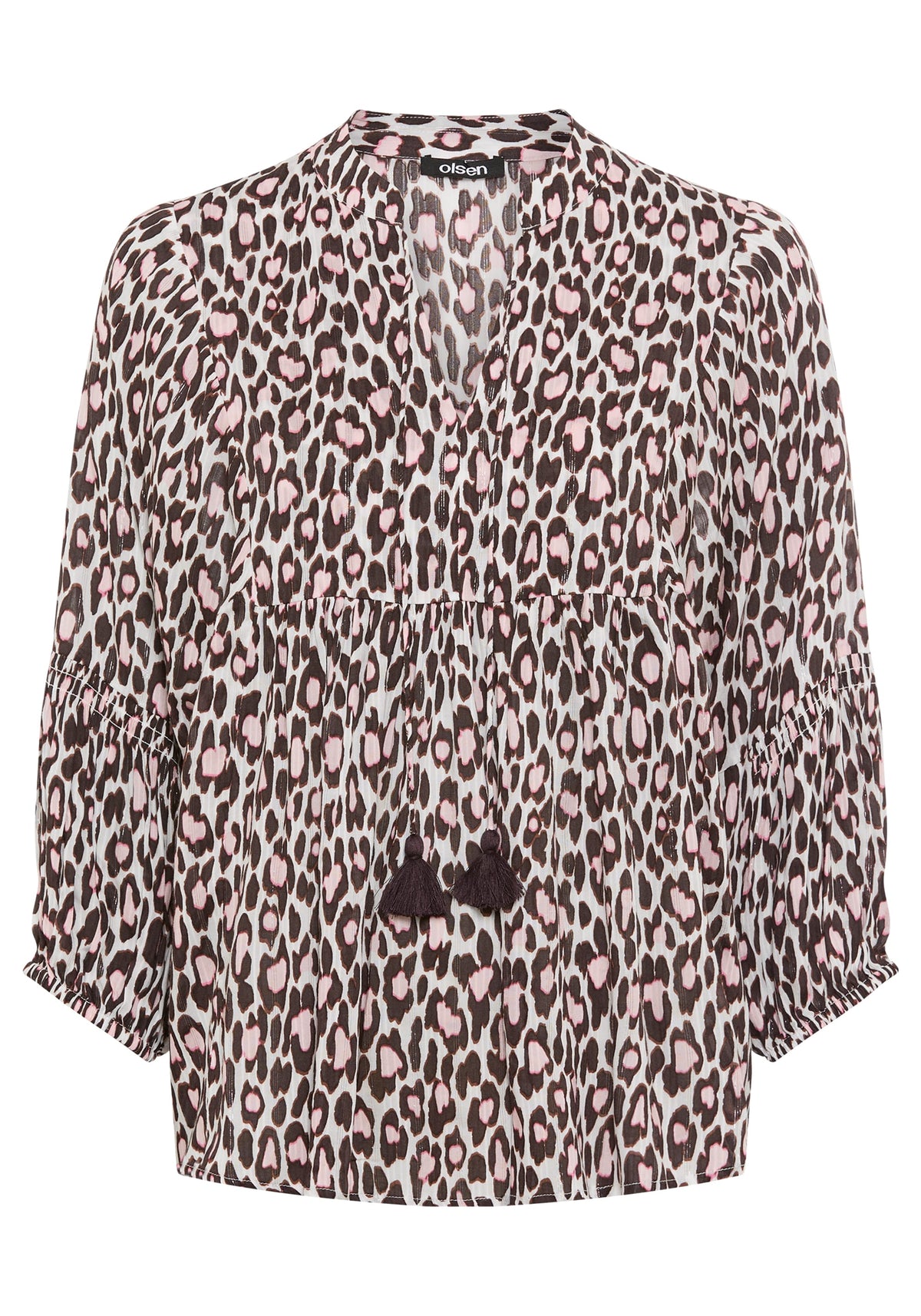Blouse tunique à imprimé léopard