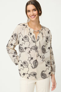 Blouse tunique brodée