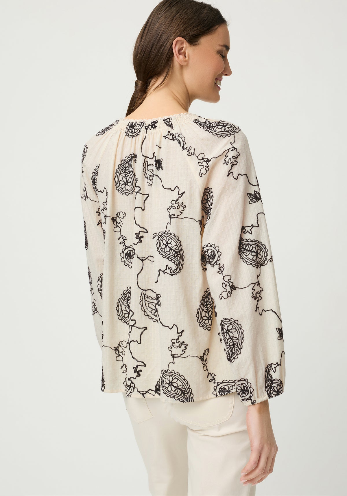 Blouse tunique brodée