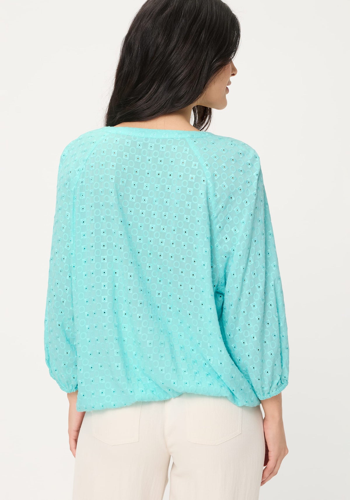 Eyelet Embroidered Tunic Blouse