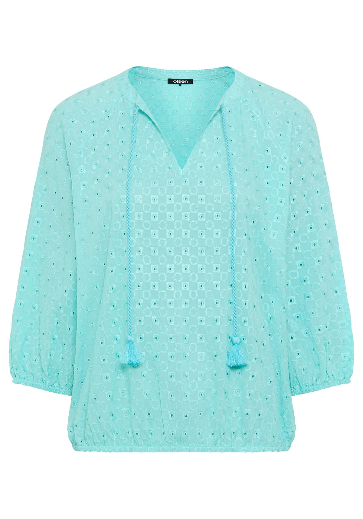 Eyelet Embroidered Tunic Blouse