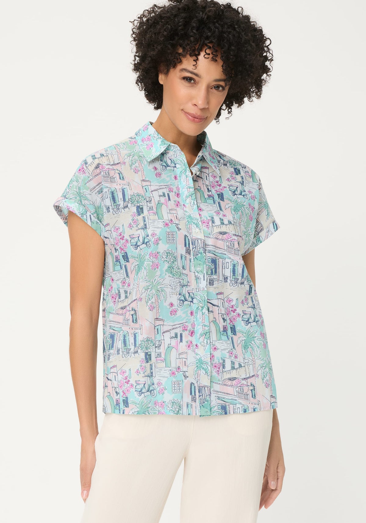 Italian Villa Print Shirt