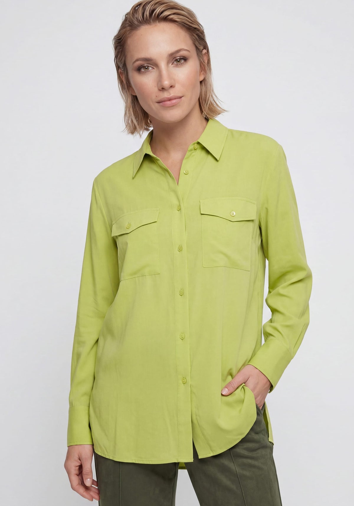 Solid Patch Pocket Shirt