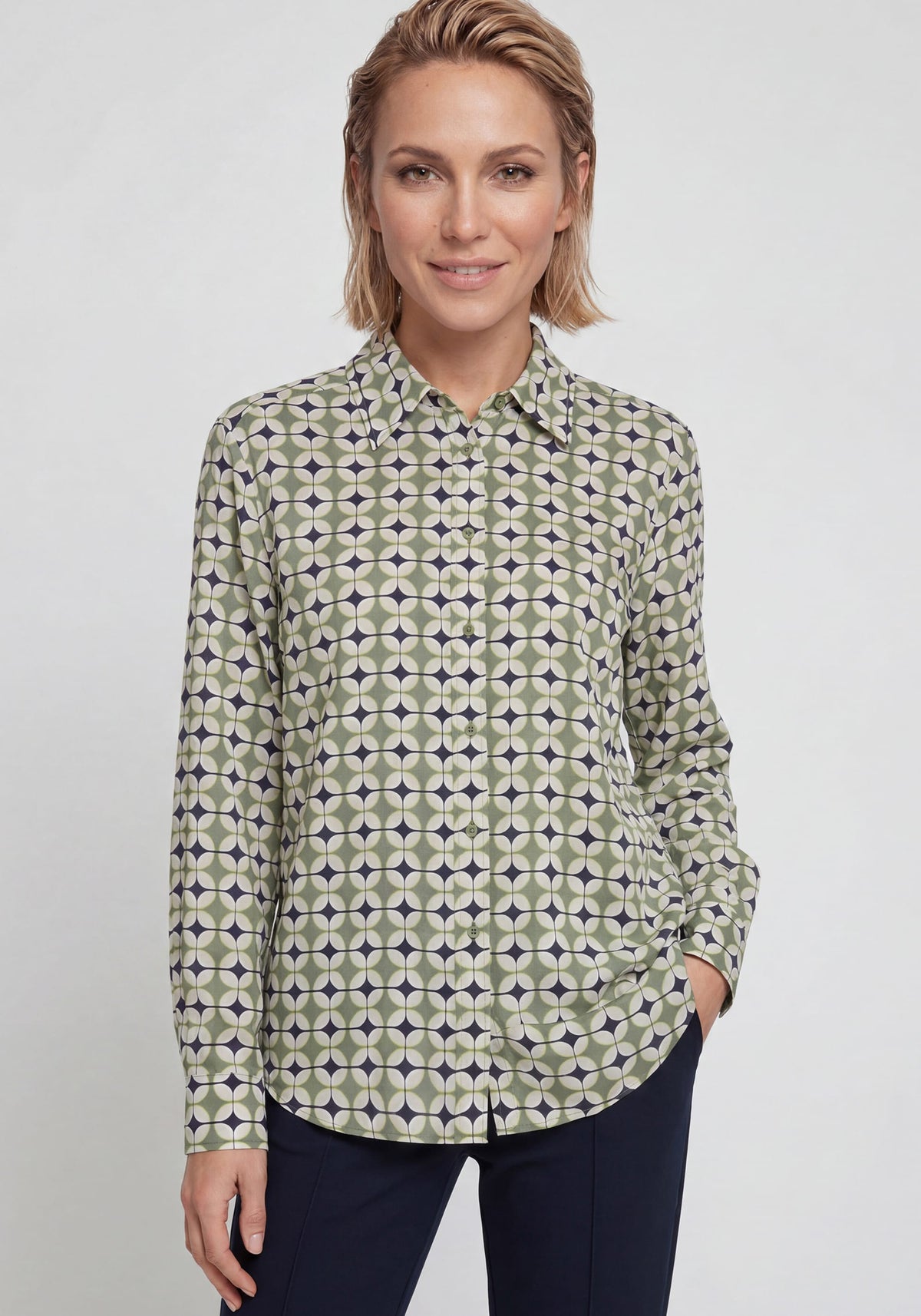 Retro Geo Print Shirt