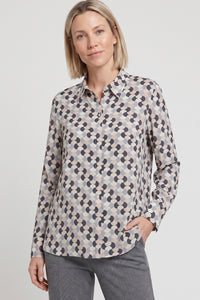 Chemise à imprimé géométrique