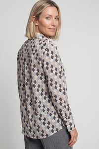 Chemise à imprimé géométrique