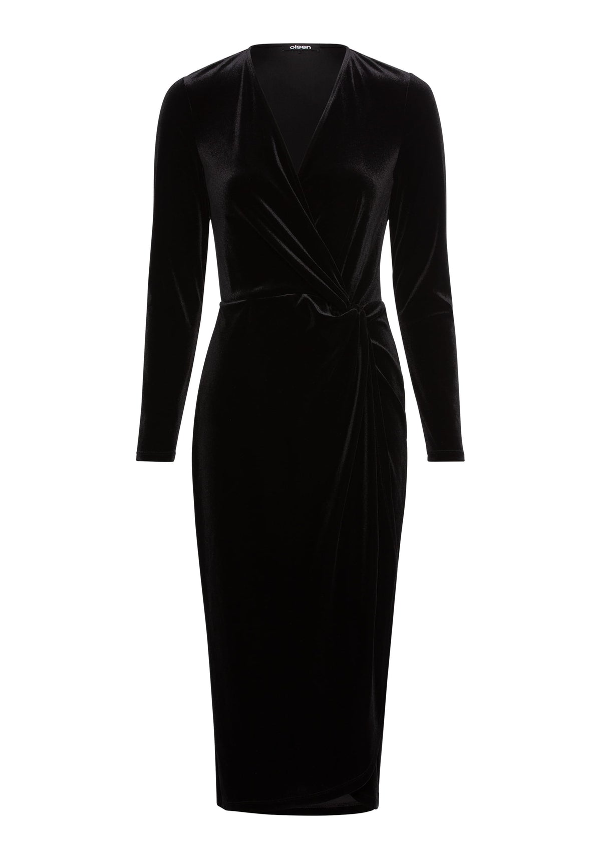 Velvet Faux Wrap Cocktail Dress