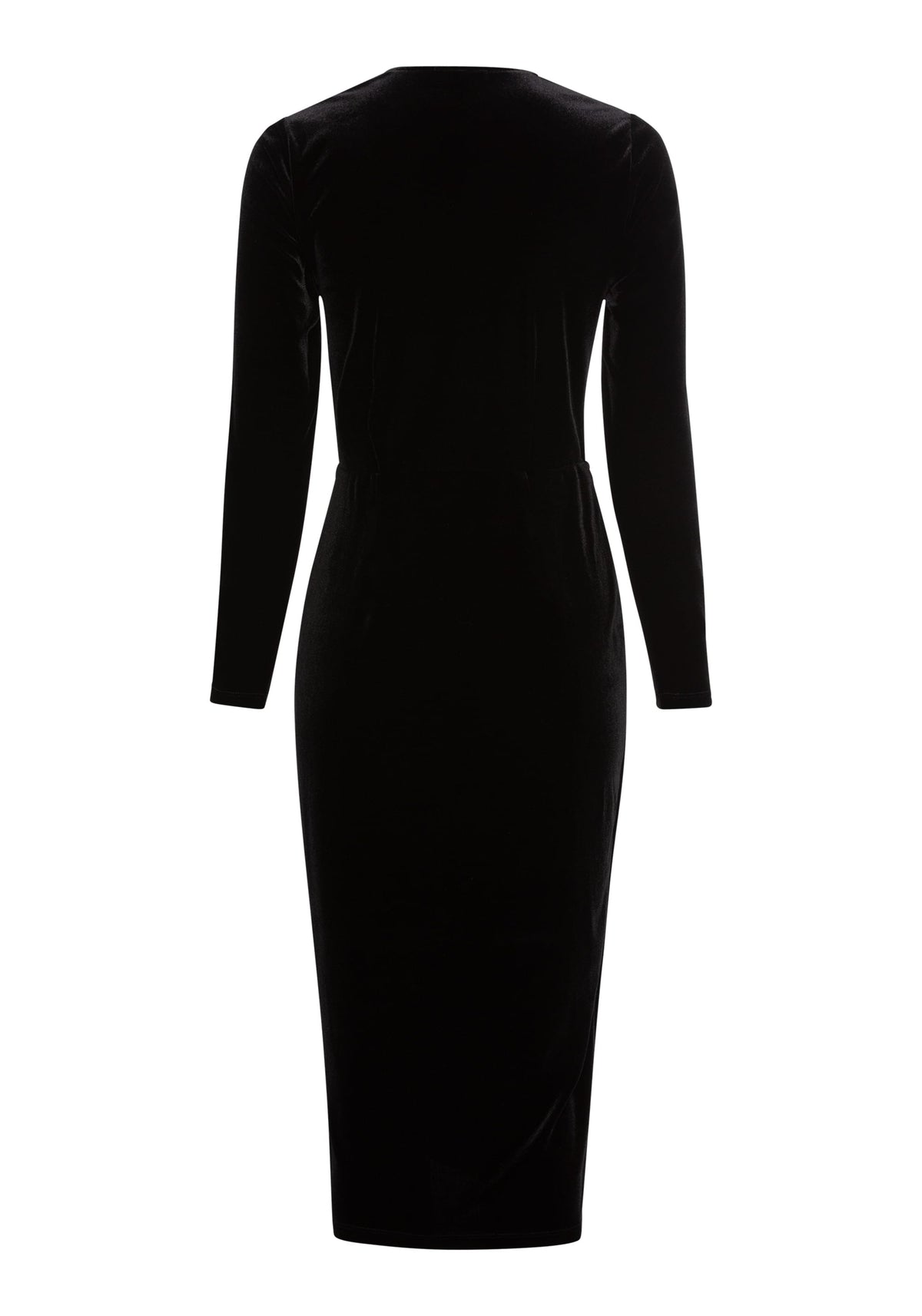 Velvet Faux Wrap Cocktail Dress