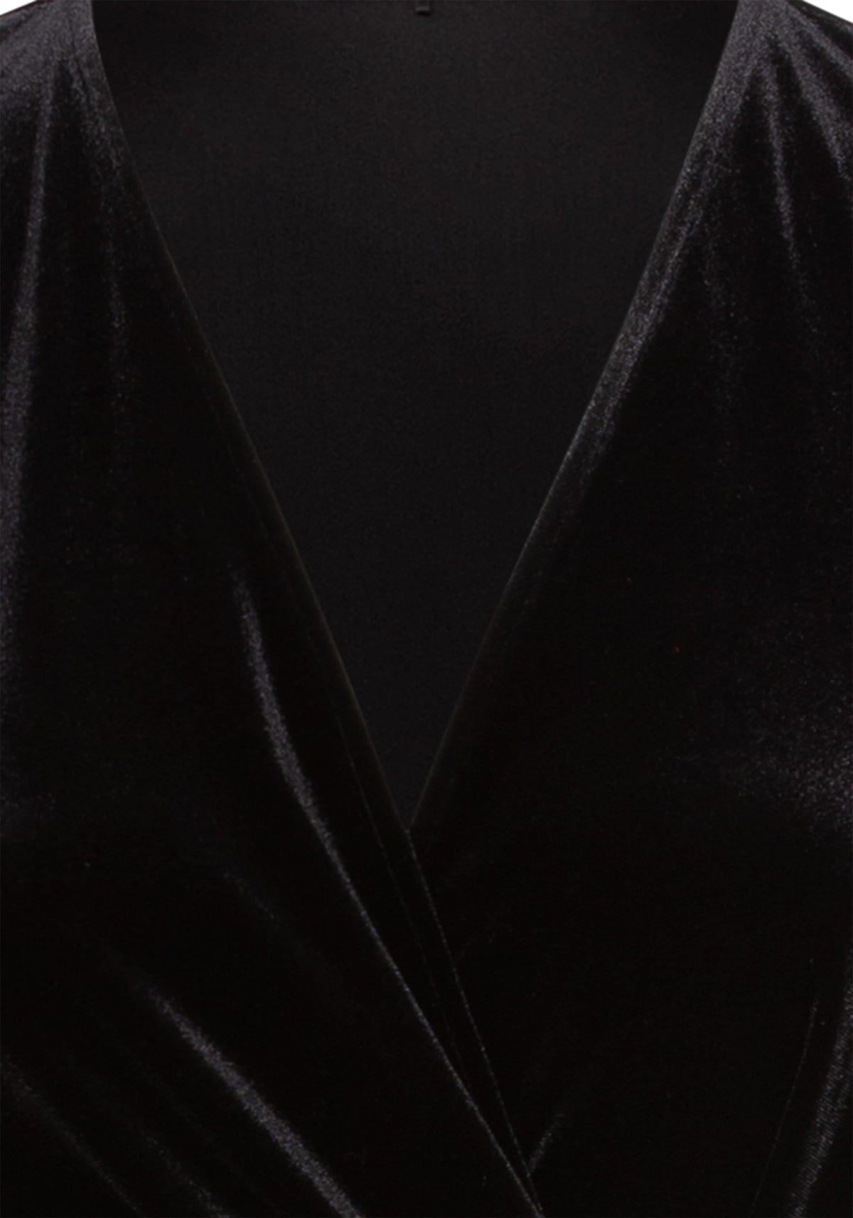 Velvet Faux Wrap Cocktail Dress