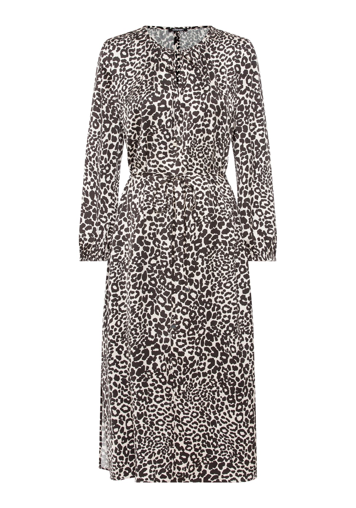 Satin Effect Leo Midi Dress