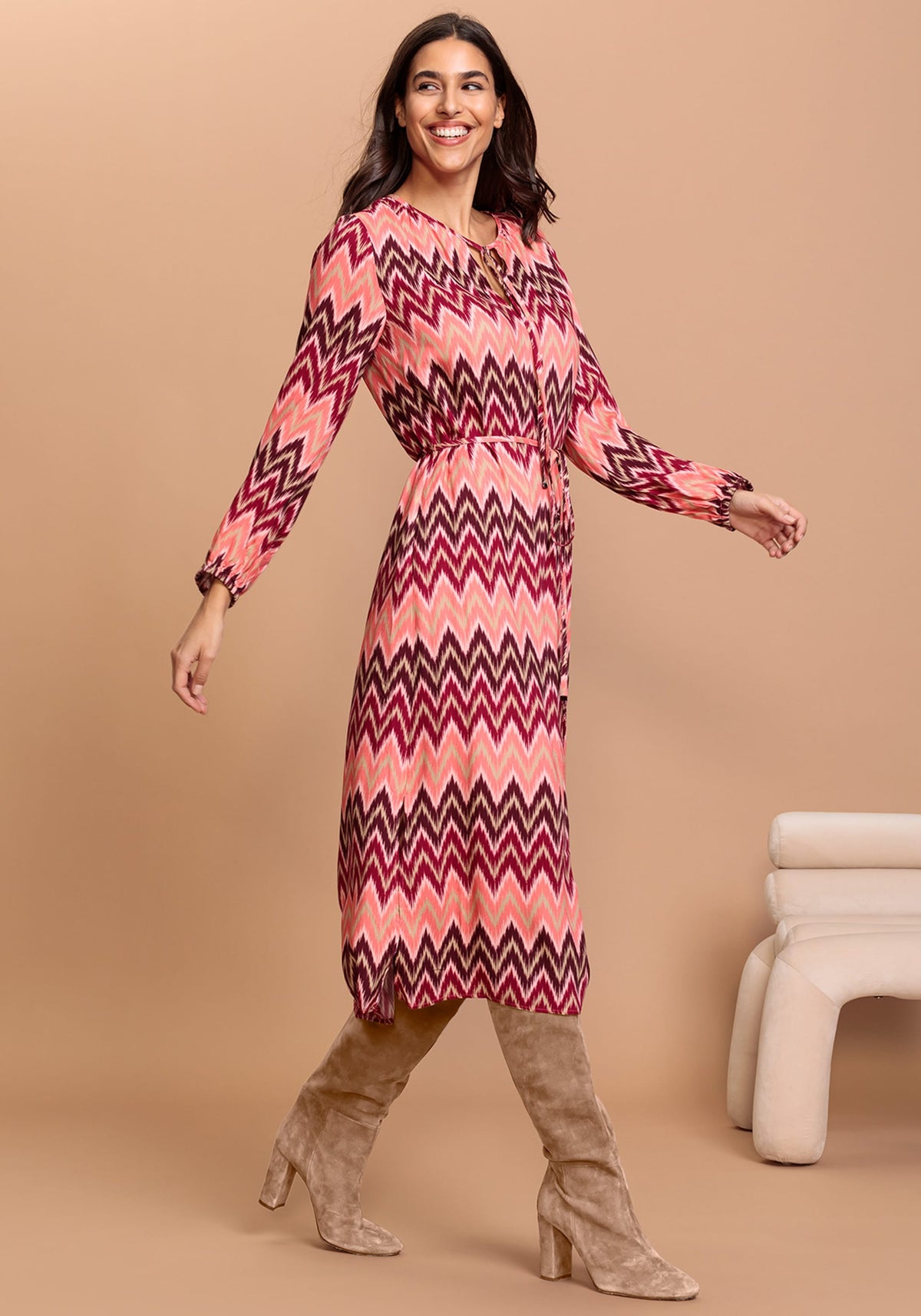 Chevron Midi Dress