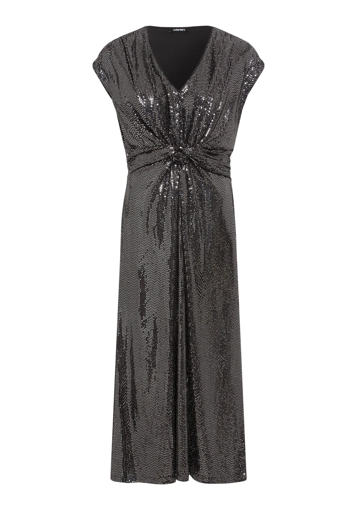Silver Sequins Midi Dress