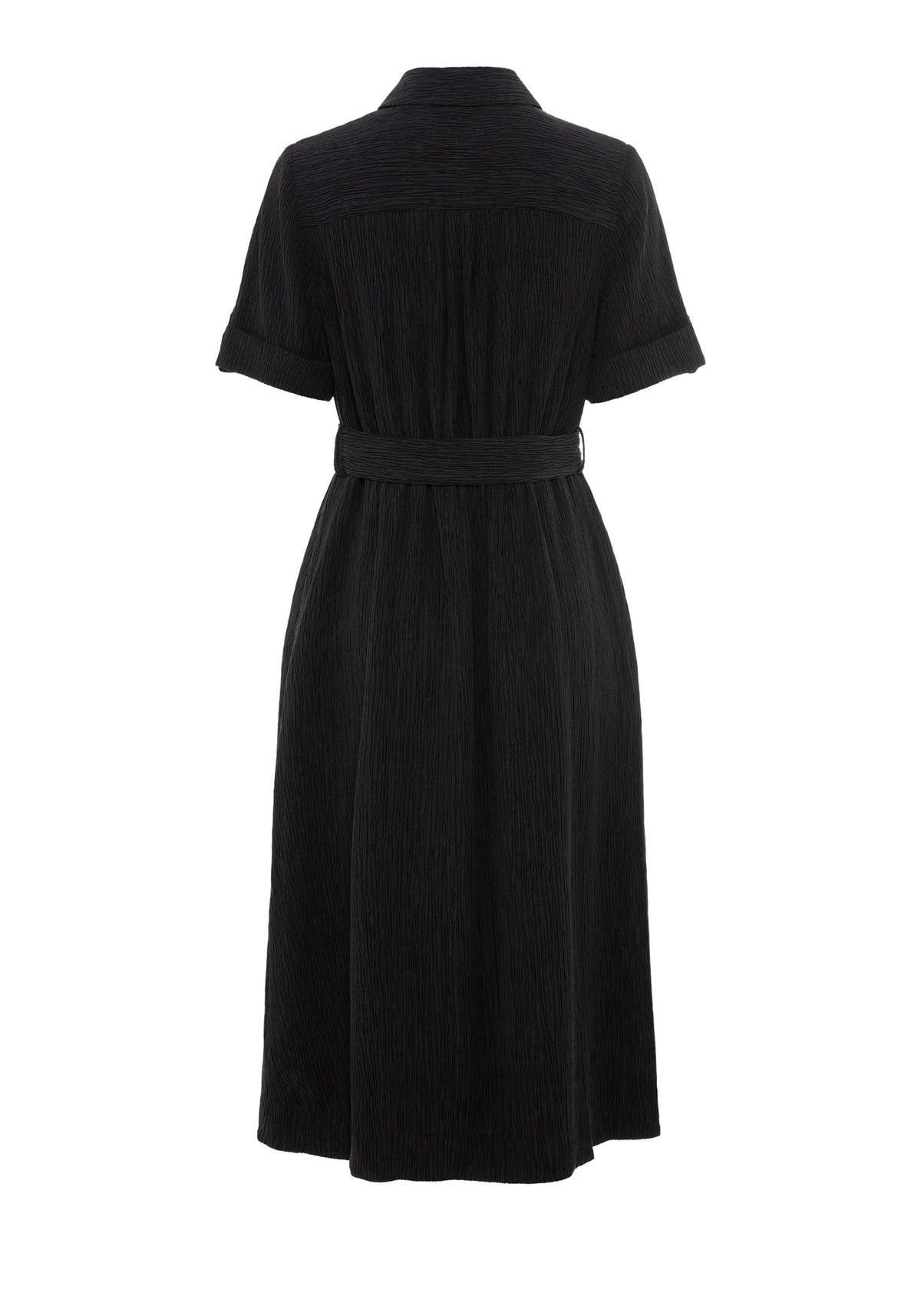 Crinkle A-Line Shirt Dress