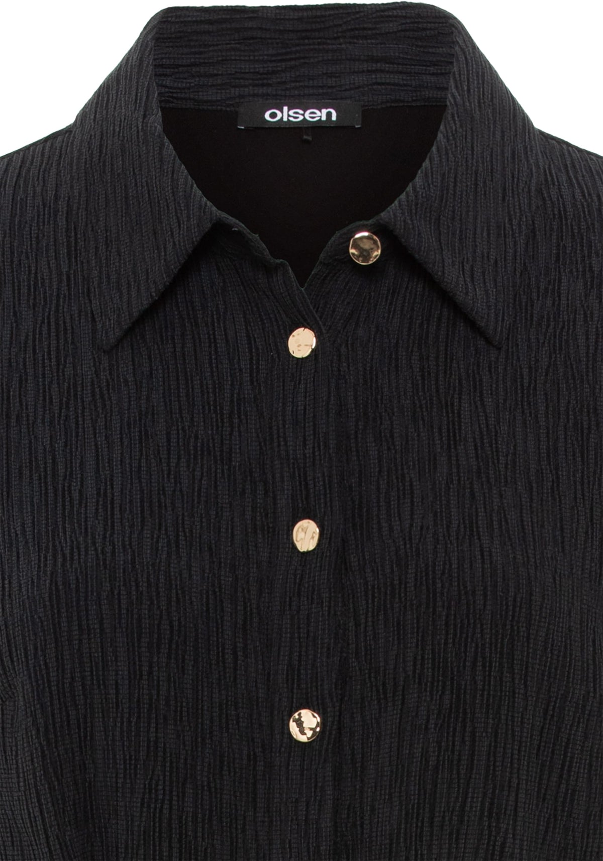 Crinkle A-Line Shirt Dress
