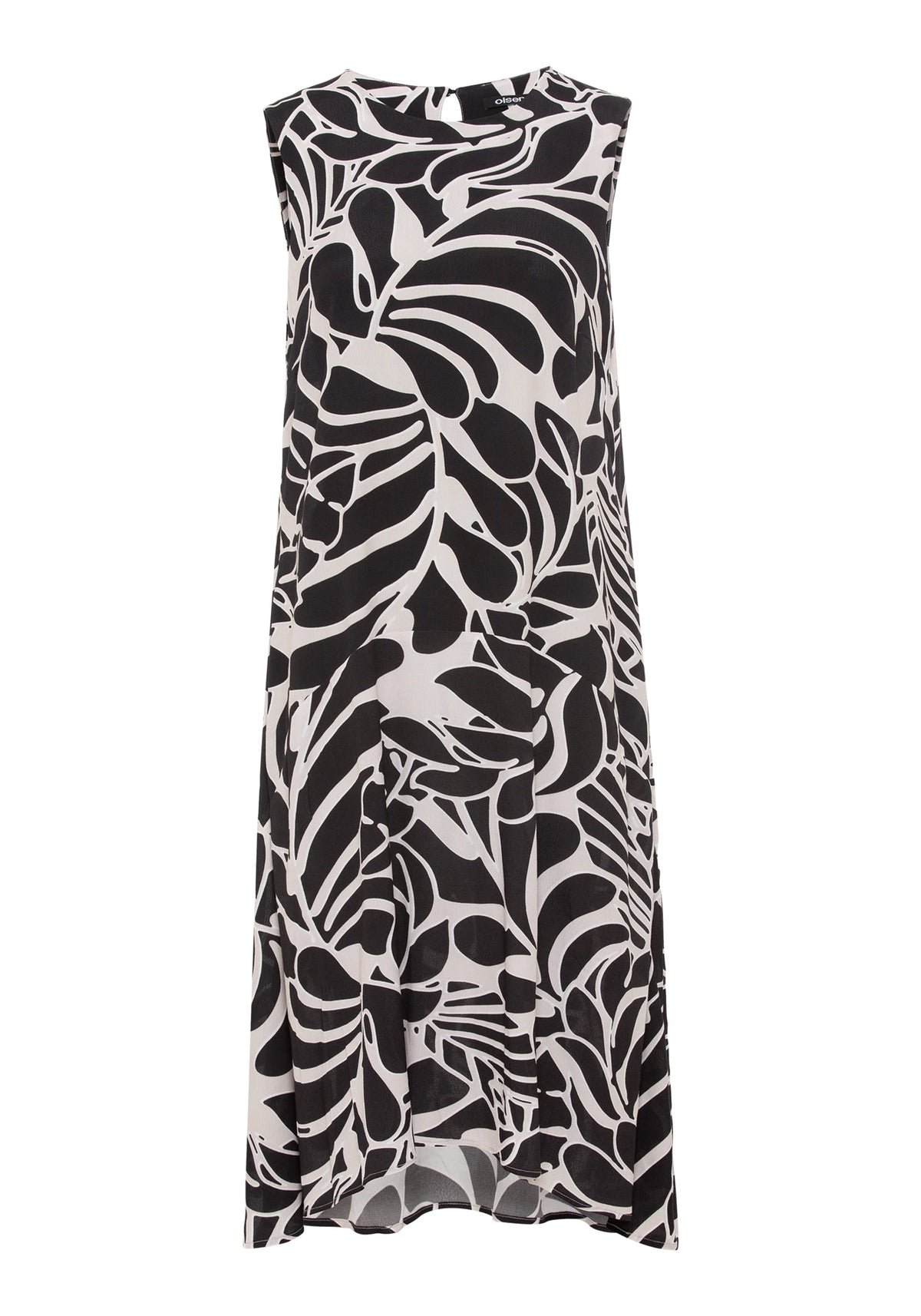 Robe A-Line imprimée sans manches