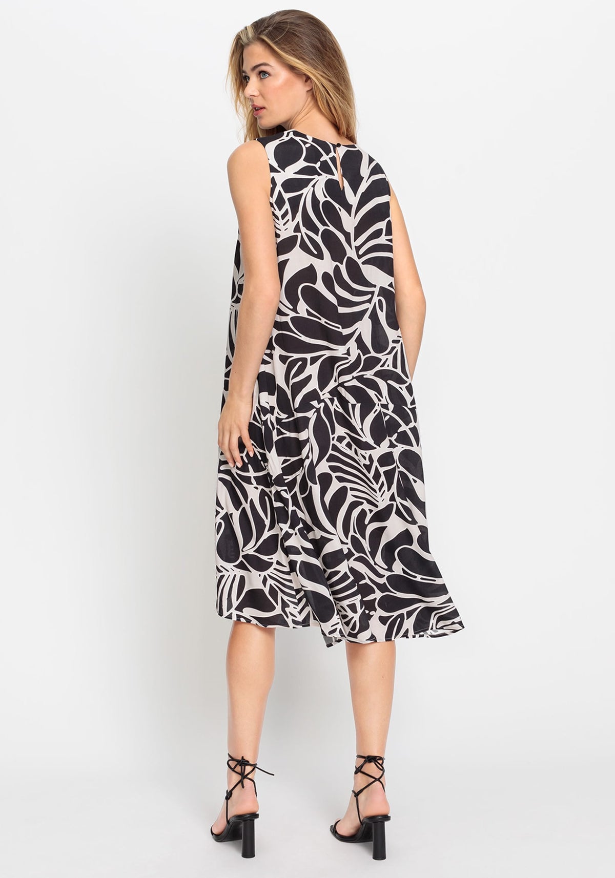Robe A-Line imprimée sans manches