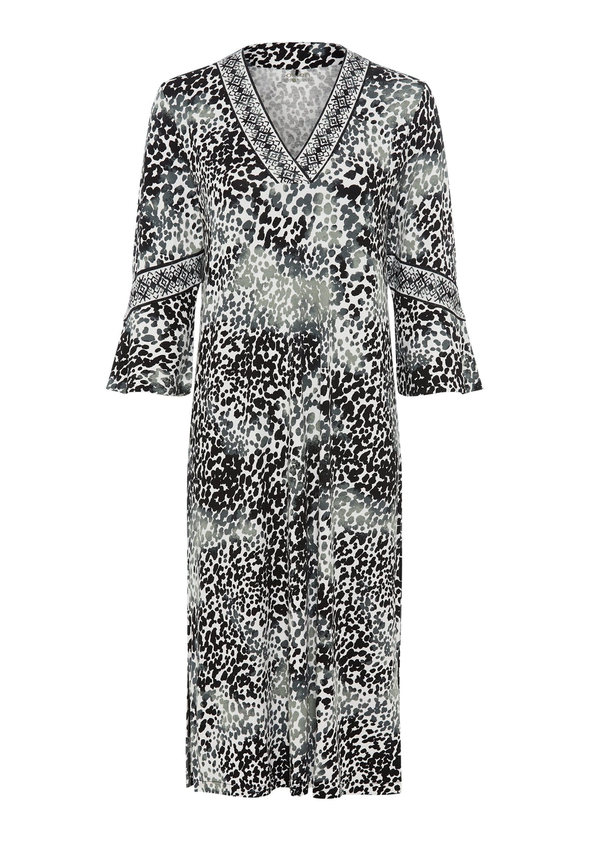 Animal Print Bell Sleeve Dress