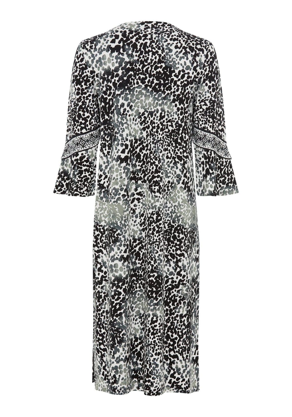 Animal Print Bell Sleeve Dress