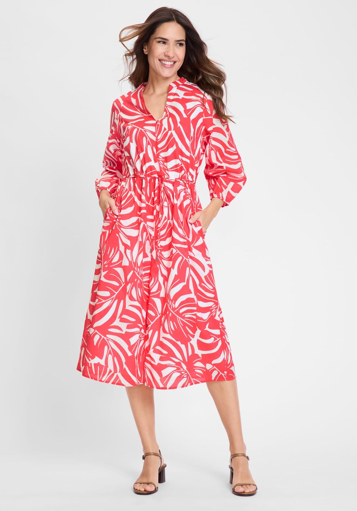 Palm Statement Print Dress