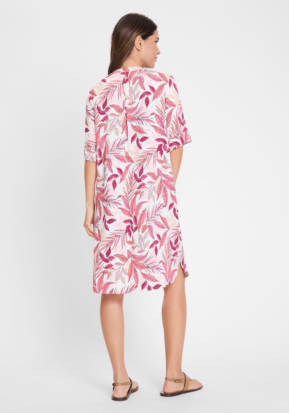 Robe tunique à manches courtes