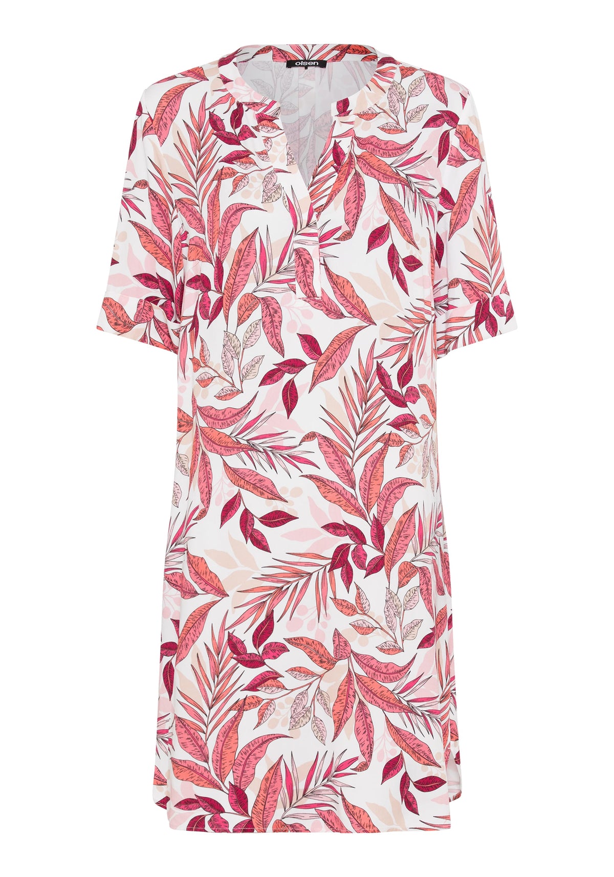 Robe tunique à manches courtes