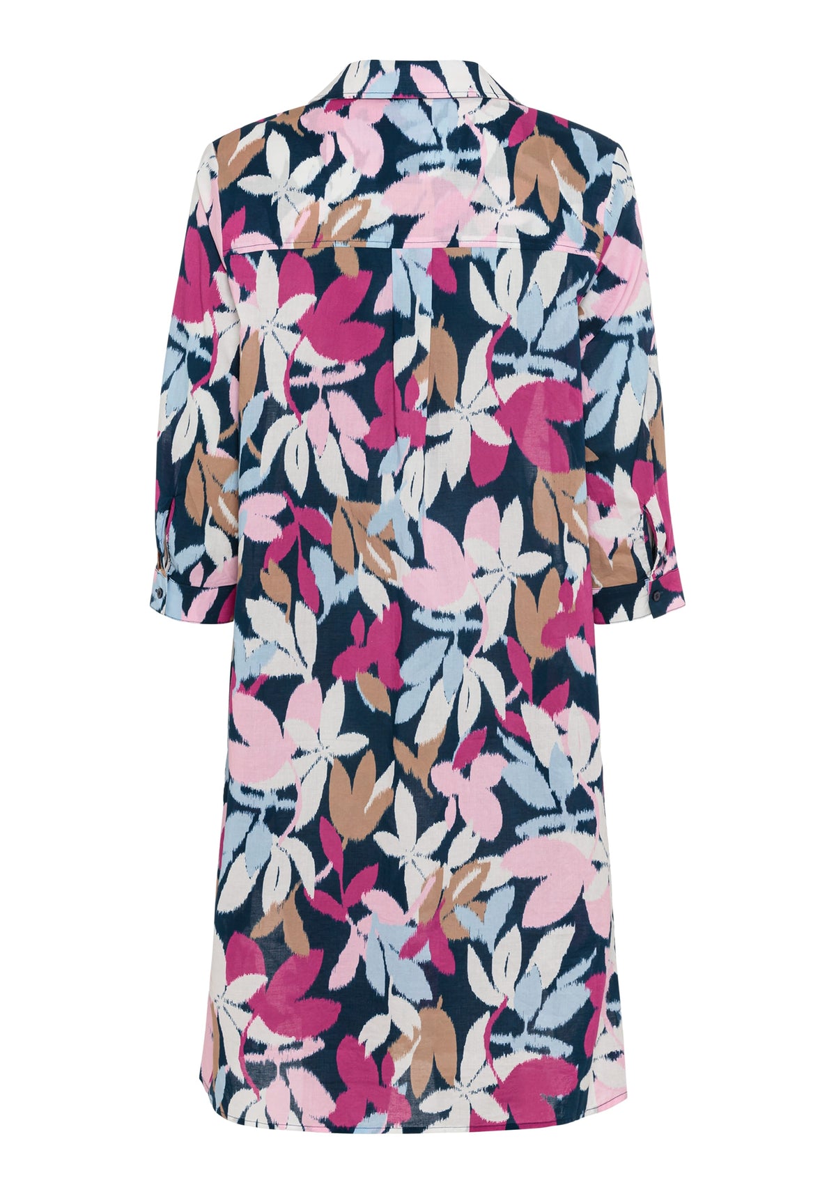 Leaf Print Shirt Dress