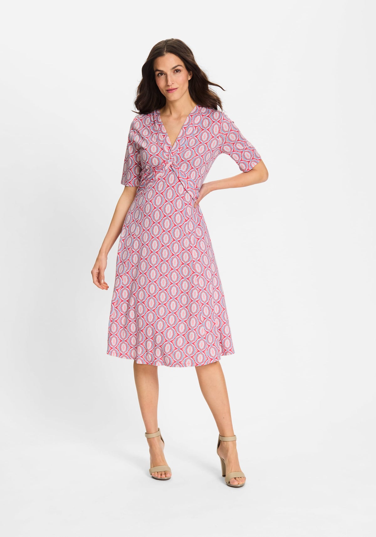 Ornamental Print A-Line Dress