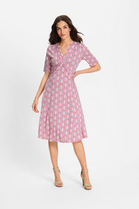 Ornamental Print A-Line Dress