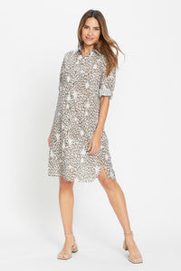 Tropic Mixed Print Shirt Dress
