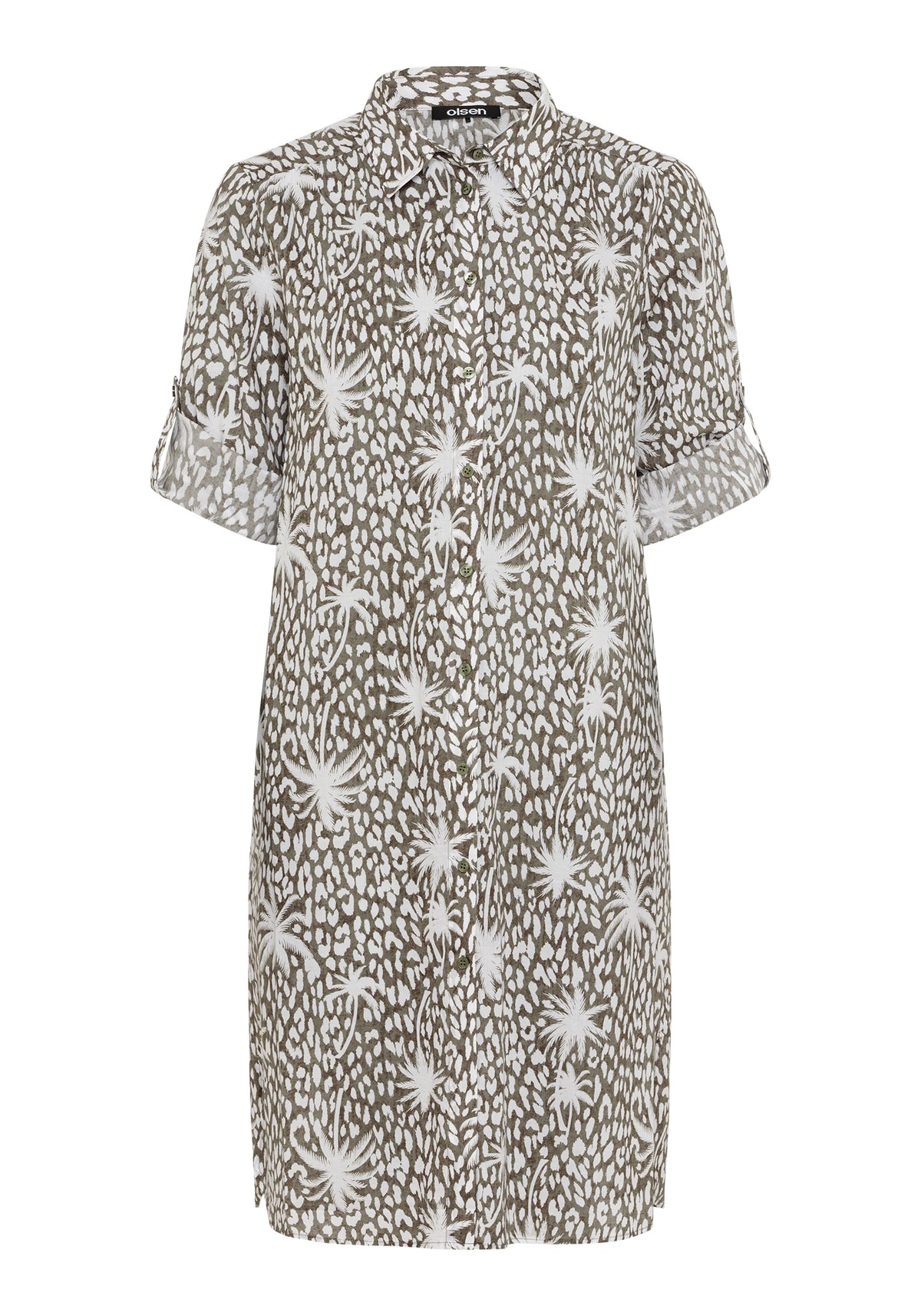 Tropic Mixed Print Shirt Dress