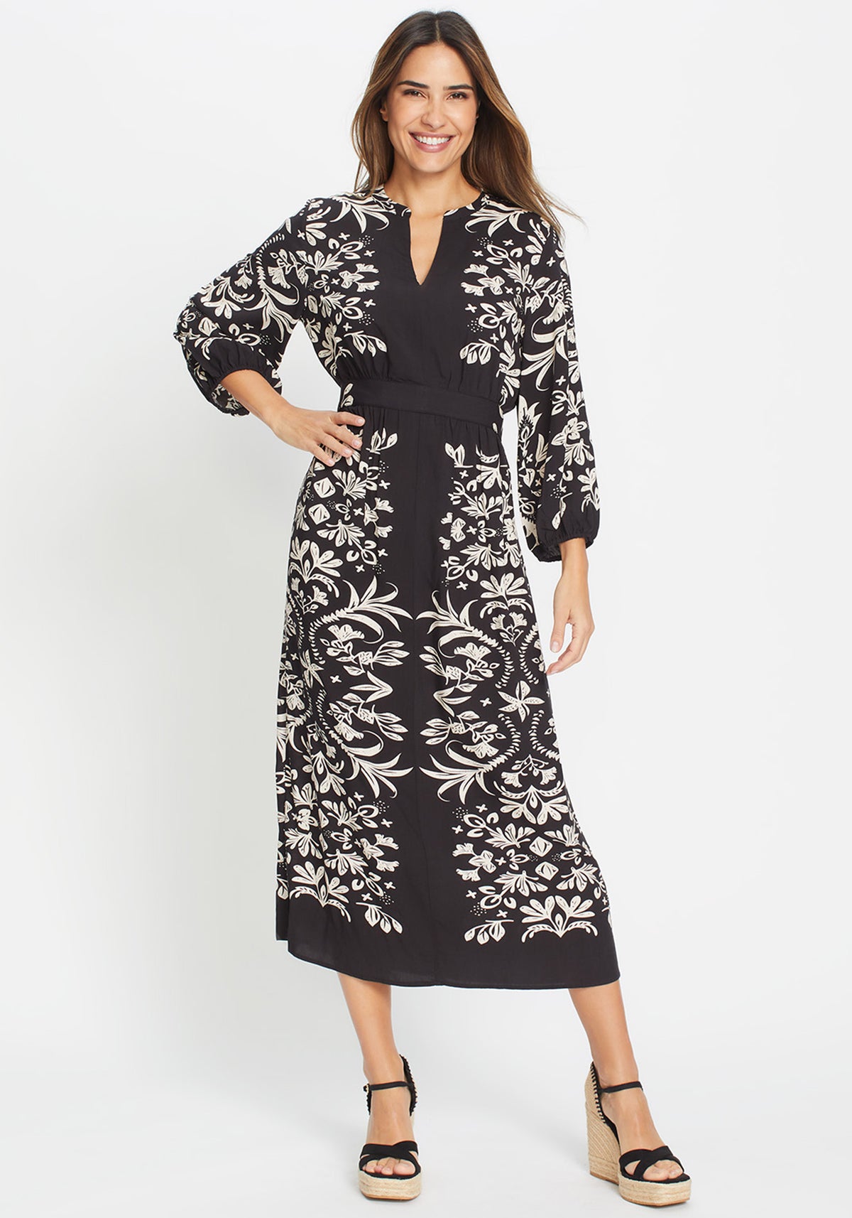 Robe à imprimé ornemental