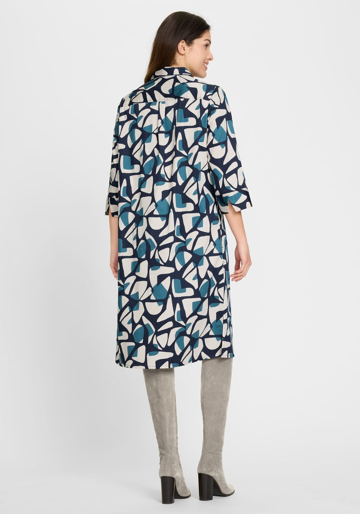 Modern Graphic Shirt Dress