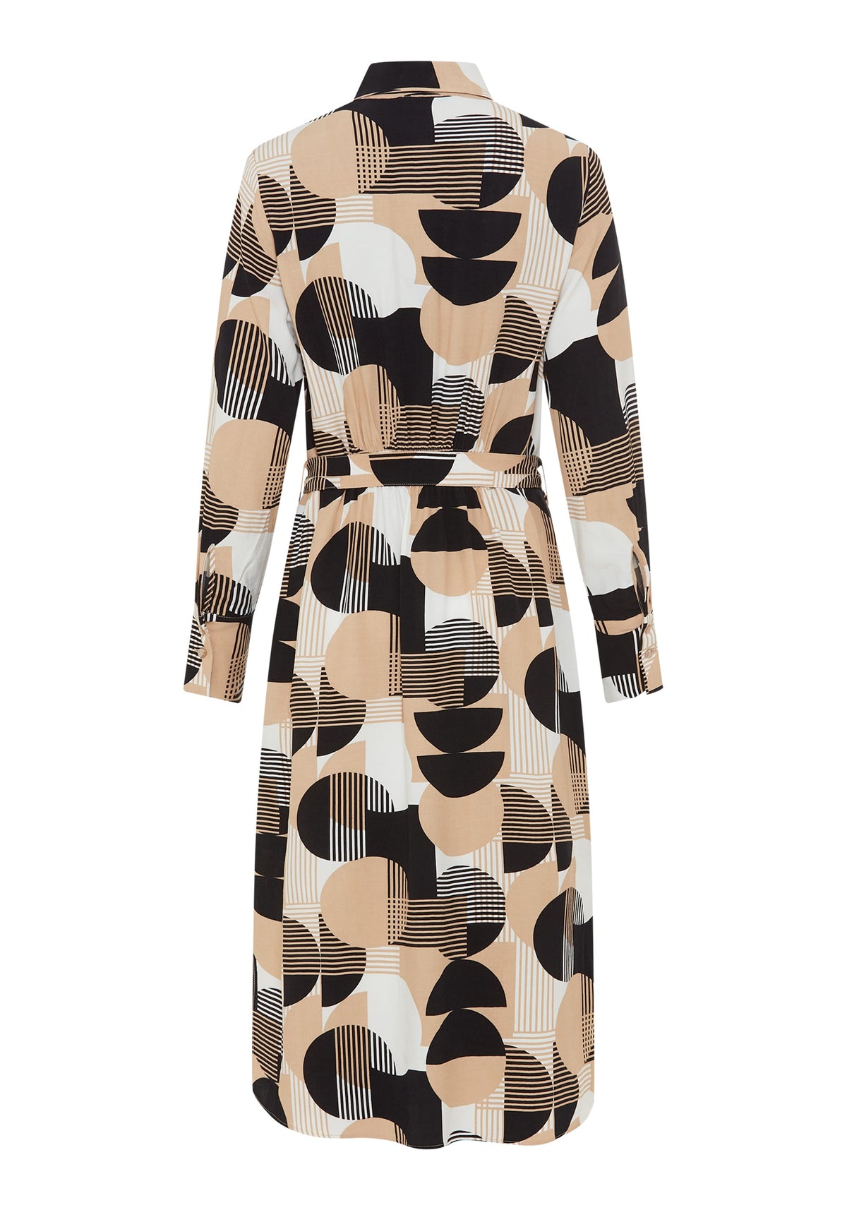 Geo Mixed Shirt Dress