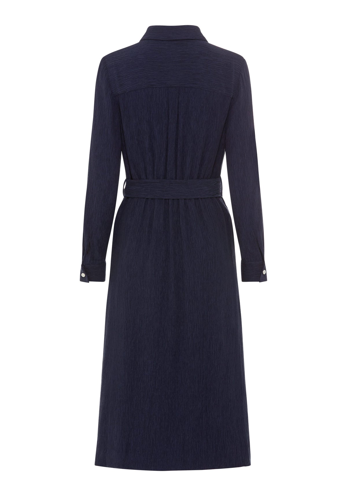 Crinkle A-Line Shirt Dress