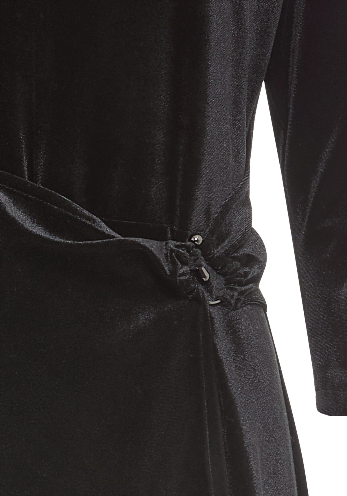 Robe en velours faussement enveloppante