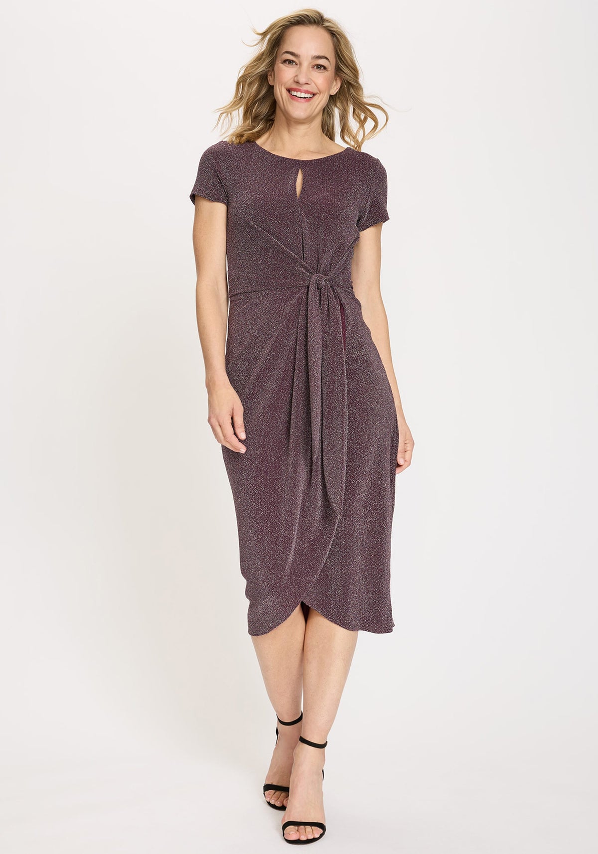 Robe cache-cœur scintillante