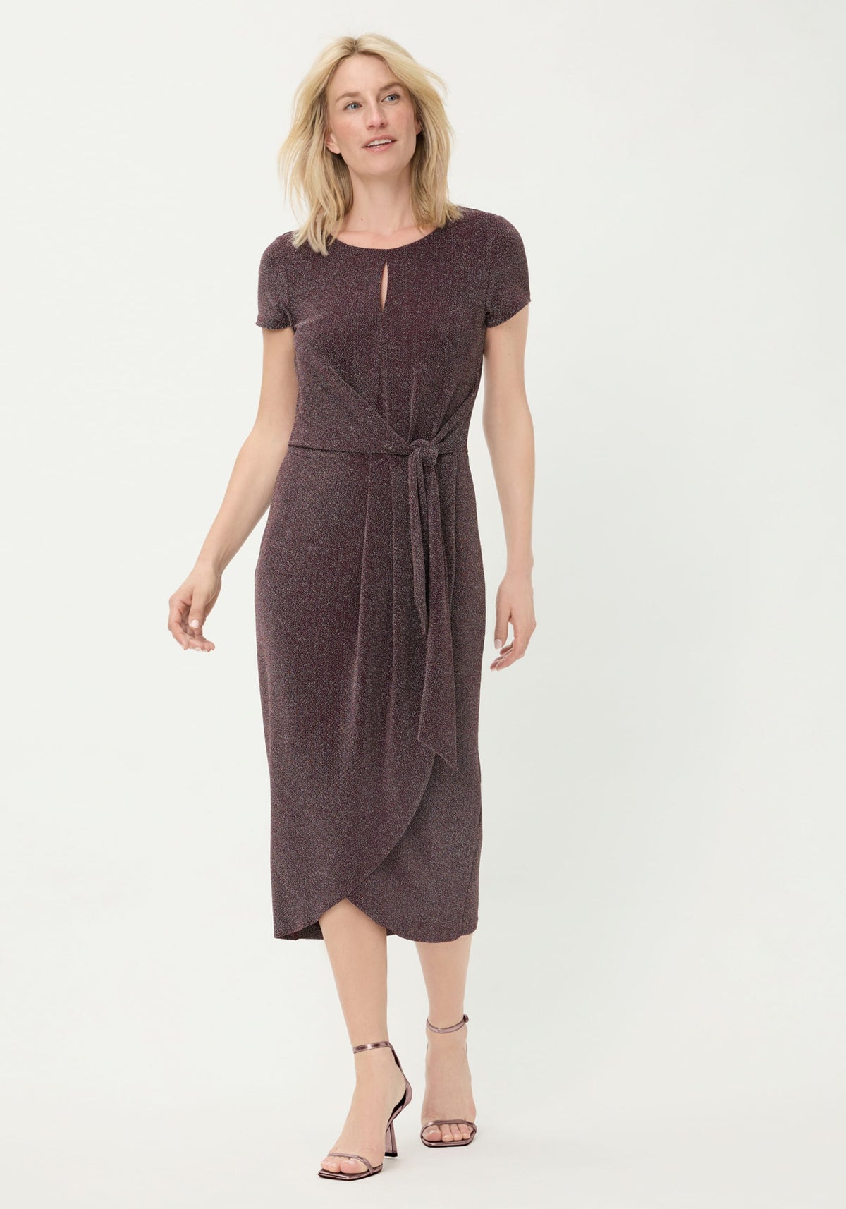 Robe cache-cœur scintillante