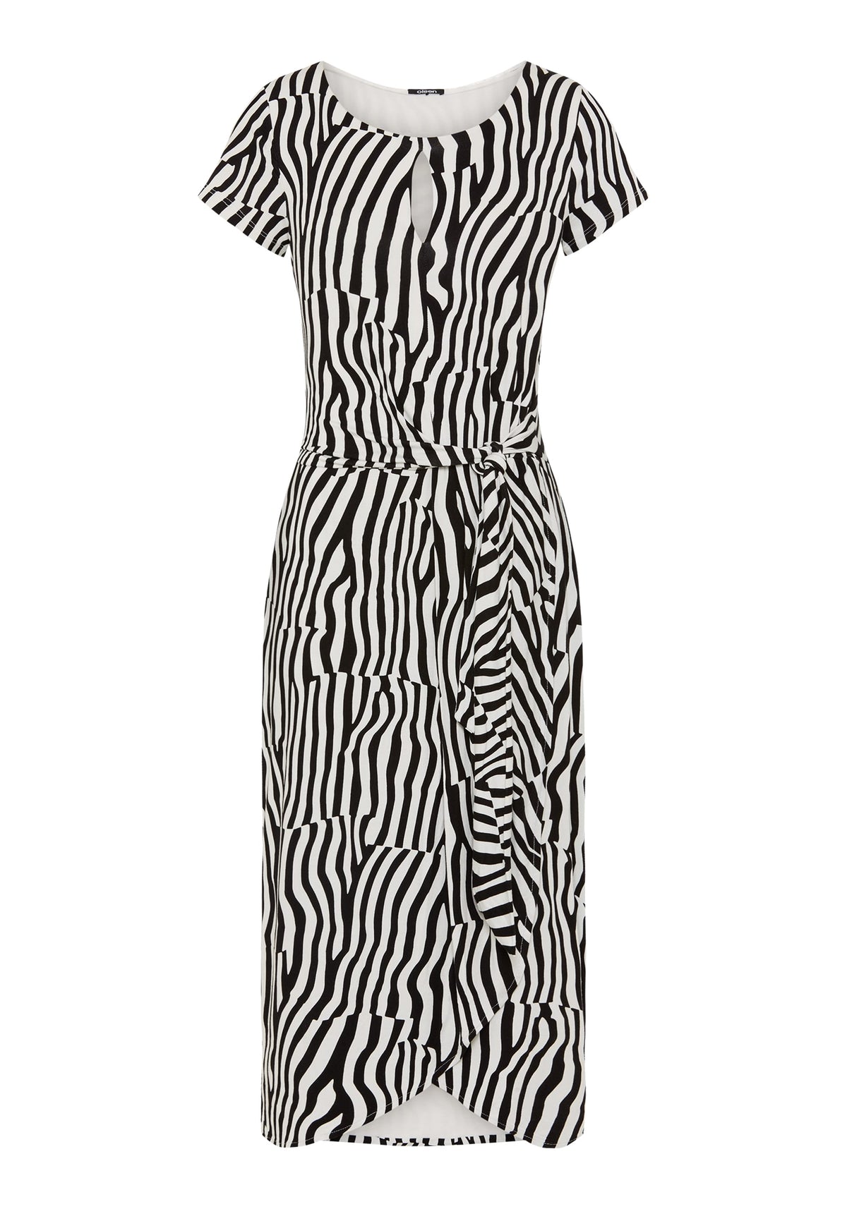 Modern Zebra Faux Wrap Dress