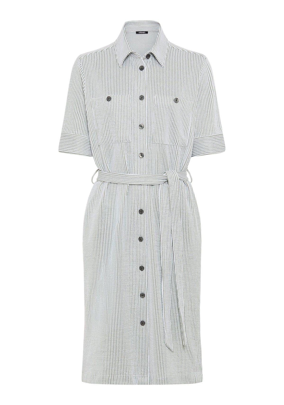 Seersucker Shirt Dress