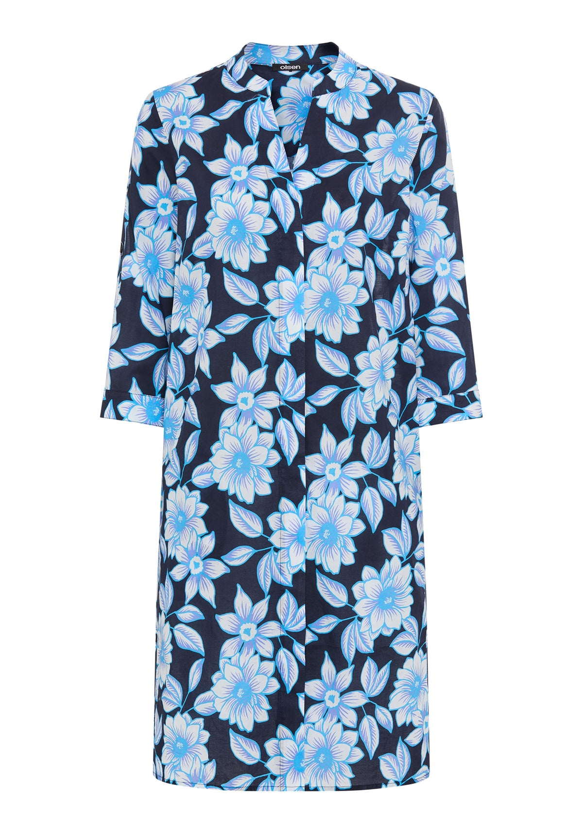 Robe-chemise tunique à motifs floraux
